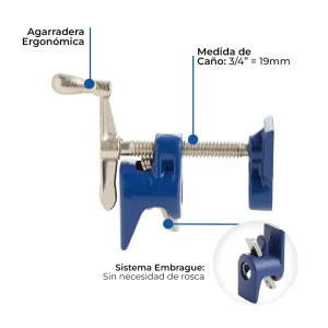 Sargento IRWIN para Tubo 3/4" Sistema de Embrague Mejorada 224134, Sargento IRWIN 3/4, Abrazadera IRWIN 224134, Clamp IRWIN QUICK-GRIP, Abrazadera para carpintería, prensa para tubo, Sargento de presión 3/4, Sujeción para madera y metal, Guatemala, Ferromaya