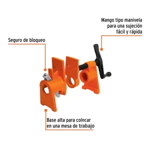 Sargento para Tubo TRUPER 3/4 Capacidad hasta 28 mm con Bloqueo de Seguridad 17740, Prensa de tubo, Morsa de tubo, Clamp para tubo truper, Herramienta manual, Sujeción de piezas, guatemala Ferromaya