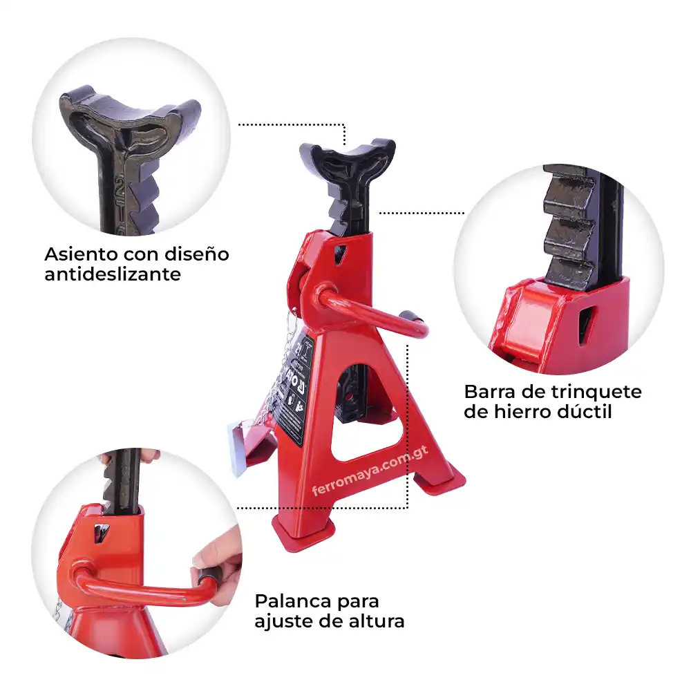 Torres para Auto YATO 2 Toneladas Soporte Mecánico 2 piezas YT 17310 2 Torre para Auto 2 Toneladas YATO Soporte Mecánico Seguro y Resistente 2 piezas, juego de torres para carro, caballete para carro, soporte mecánico para auto, mantenimiento de autos, taller mecanico, reparación de vehículos, soporte para suspensión Ferromaya guatemala