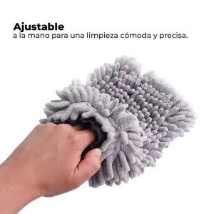 Guante de Microfibra CarrOk con Doble Textura 27×21cm Súper Absorbente Multiuso, Guante de limpieza, Guante para auto, Guante absorbente, Accesorio de limpieza, Limpieza automotriz, car wash, Limpieza hogar, Guante lavable