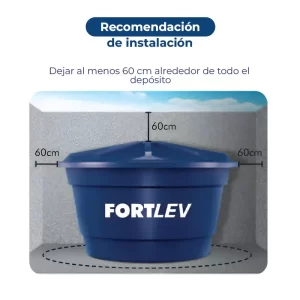 Deposito para Agua FORTLEV 310 Litros con Tapa Hermética de Polietileno, Deposito de agua, Caja de agua, Tanque de agua, soluciones de almacenamiento, Almacenamiento de agua, deposito de agua guatemala, Ferromaya, Riego