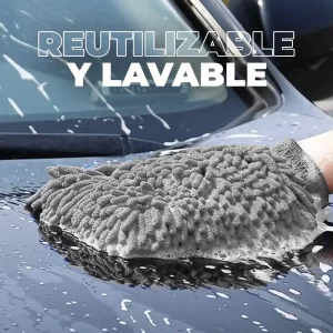 Guante de Microfibra CarrOk con Doble Textura 27×21cm Súper Absorbente Multiuso, Guante de limpieza, Guante para auto, Guante absorbente, Accesorio de limpieza, Limpieza automotriz, car wash, Limpieza hogar, Guante lavable