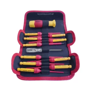 Juego de desarmadores YATO Dieléctricos Intercambiables YT-28290, destornilladores aislados, desarmadores yato, juego de destornilladores eléctricos, desarmadores de 1000V, herramientas para electricista, TY 28290, desarmadores planos y phillips, desarmadores Guatemala, Ferromaya