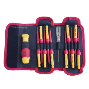 Juego de desarmadores YATO Dieléctricos Intercambiables YT-28290, destornilladores aislados, desarmadores yato, juego de destornilladores eléctricos, desarmadores de 1000V, herramientas para electricista, TY 28290, desarmadores planos y phillips, desarmadores Guatemala, Ferromaya