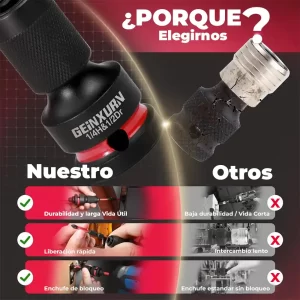 Juego de Adaptadores de Impacto 1/4”, 3/8” y 1/2”, adaptadores de impacto, adaptadores de impacto, adaptadores cuadrado a hexagonal, adaptadores para llave de impacto, adaptadores de encastre rápido, adaptadores, herramientas para taller mecánico, Ferromaya, Guatemala