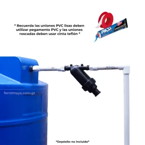 Kit de accesorios para instalación de Depósitos Talishte Sistema Cerrado, accesorios instalación sistema cerrado, kit completo para depósitos de agua, depósitos de agua, instalación deposito de agua, conexiones pvc para depósitos, tubería y accesorios para depósitos