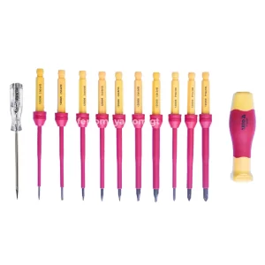 Juego de desarmadores YATO Dieléctricos Intercambiables YT-28290, destornilladores aislados, desarmadores yato, juego de destornilladores eléctricos, desarmadores de 1000V, herramientas para electricista, TY 28290, desarmadores planos y phillips, desarmadores Guatemala, Ferromaya