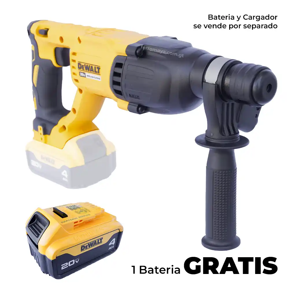 Rotomartillo Inalámbrico DEWALT SDS-PLUS 20V Brushless 2.6J Perforación en Concreto DCH133B 1 Rotomartillo Inalámbrico DEWALT SDS-PLUS DCH133B, Rotomartillo DeWalt, Rotomartillo 20V, Rotomartillo inalámbrico, Rotomartillo Brushless, Rotomartillo para concreto, Rotomartillo SDS-PLUS, Rotomartillo sin batería, Perforadora para concreto, Rotomartillo para remodelación, rotomartillo precio guatemala, FerroMaya