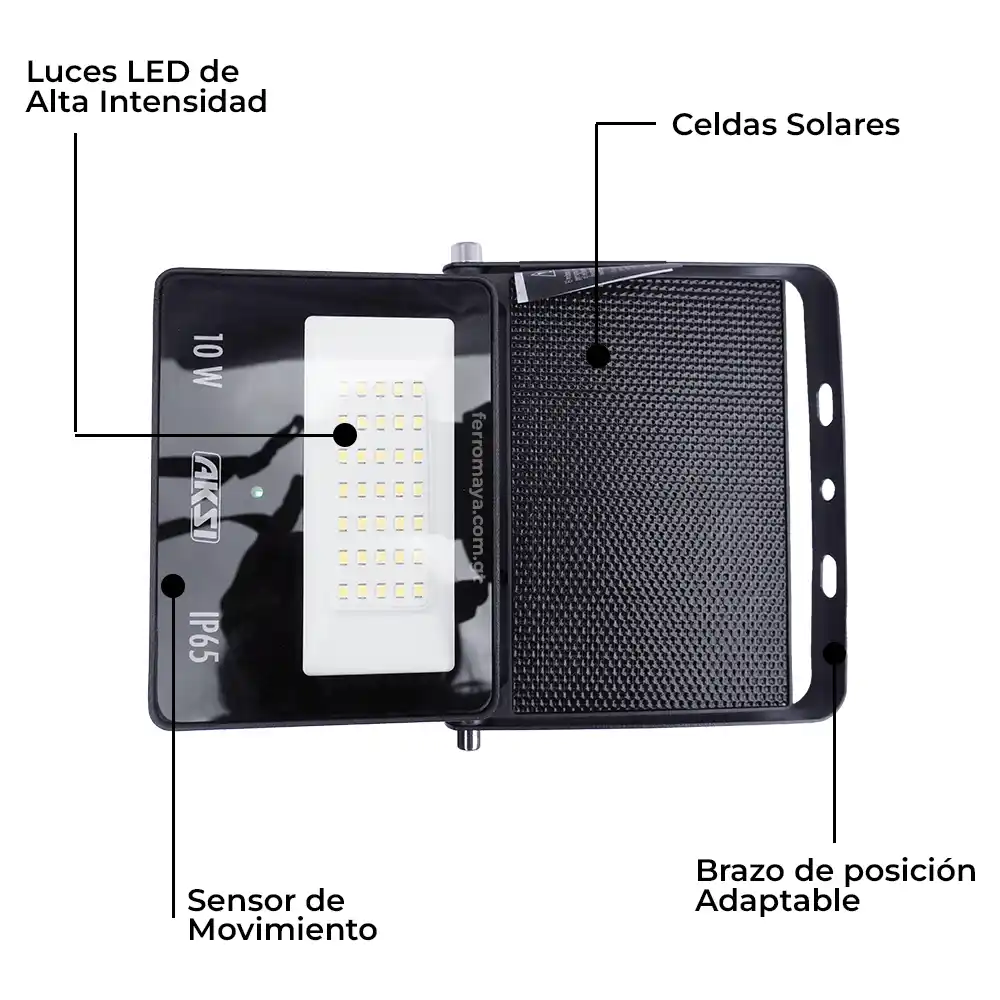 Reflector LED Solar con Sensor de Movimiento AKSI Luz Blanca 116571 2 Reflector LED Solar con Sensor de Movimiento AKSI Luz Blanca, Reflector solar AKSI, Reflector con sensor de movimiento, luz LED, Lámpara solar, Reflector exterior IP65, Reflector solar luz blanca, Reflector para exteriores, Panel solar, Reflector para pasillos y corredores, Reflector Solar Profesional, Reflector LED precio Guatemala, FerroMaya