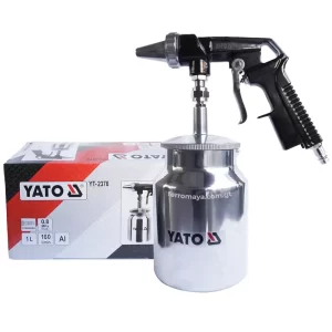 Pistola de Arena Neumática YATO con Deposito Integrado YT-2376 Eliminación de Óxido, Pistola sandblasting, Pistola de arenado, Pistola neumática, Eliminación de óxido, Pistola SandBlast con manguera, Pistola sandblasting YATO, Pistola de Arena precio Guatemala, FerroMaya, herramientas Neumáticas