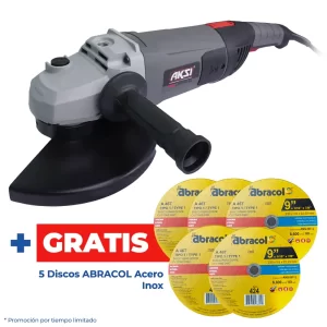Esmeriladora Angular AKSI 9″ 2600 W 190326, esmeriladora 9 pulgadas, esmeriladora industrial, esmeriladora angular, pulidora industrial, pulidora angular, corte de metal, esmeriladora AKSI, desbaste industrial, pulido industrial, esmeriladora 2600 w, esmeriladora angular precio Guatemala
