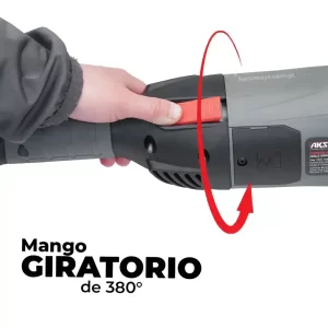 Esmeriladora Angular AKSI 9″ 2600 W 190326, esmeriladora 9 pulgadas, esmeriladora industrial, esmeriladora angular, pulidora industrial, pulidora angular, corte de metal, esmeriladora AKSI, desbaste industrial, pulido industrial, esmeriladora 2600 w, esmeriladora angular precio Guatemala
