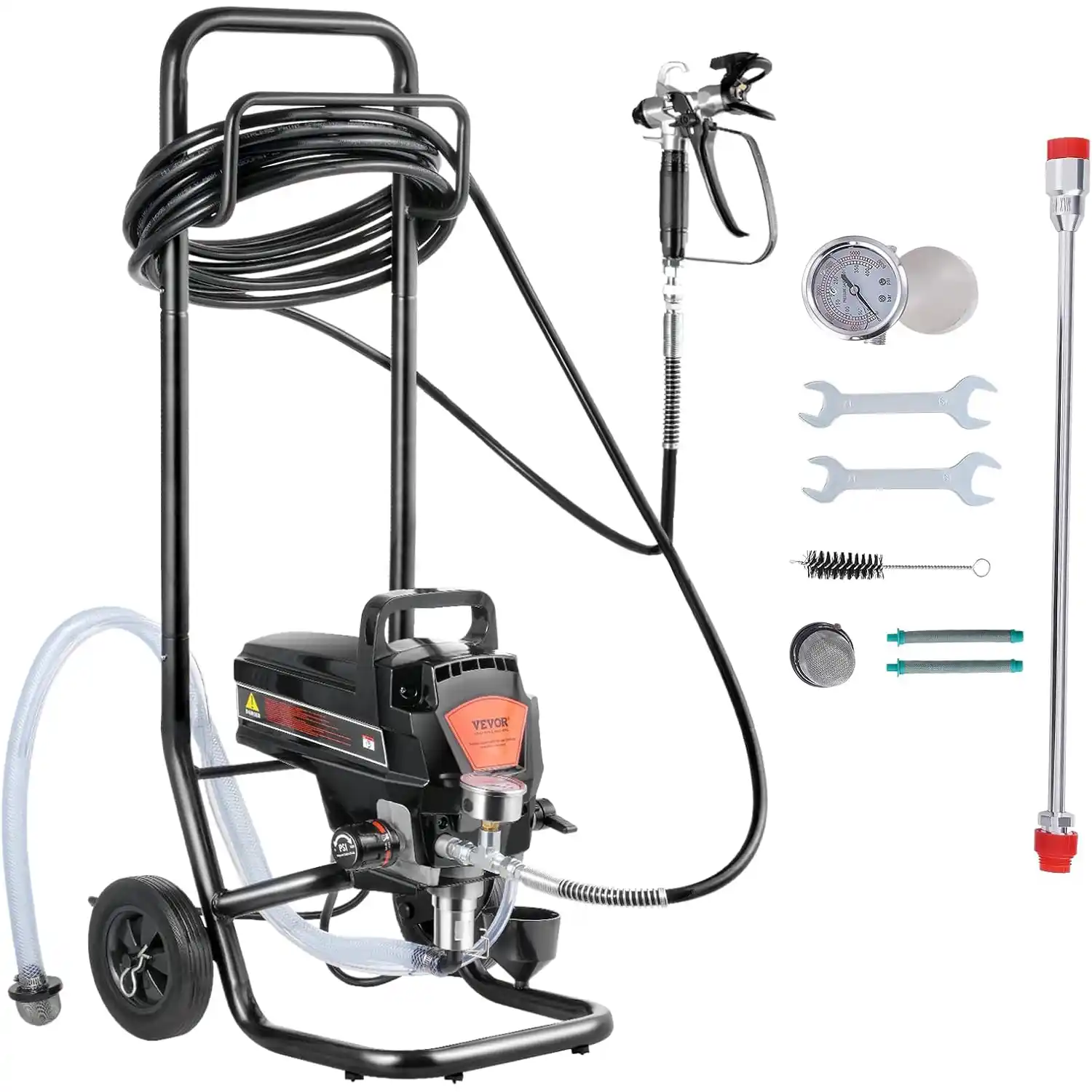 01 Pulverizador de Pintura Airless VEVOR 950W Tipo Carrito 950W 3000PSI 2LPM RP8628 Plus rociador rociadora pulverizadora maquina para pintar guatemala tipo carrito paint sprayer