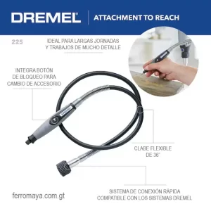02 extension eje flexible dremel 225-01 chicote precio guatemala accesorio aditamento