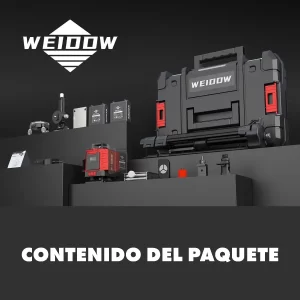 02 nivel laser 360 grados weiddw profesional nivelador láser linea verde con tripode y accesorios completo y estuche plastico precio guatemala 4d 16 lineas deluxe