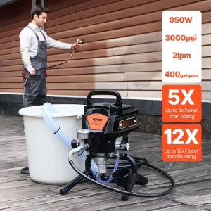 02 rociador de pintura airless vevor 950w portatil rociadora sprayer pulverizadora equipo para pintar maquina para pintura