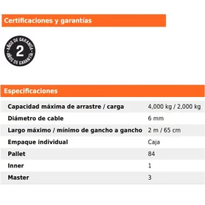 03 mica para cable truper malacate de tension herramienta para tensar 4 toneladas 4t 14727 guatemala quetzaltenango