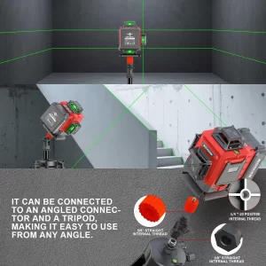 03 nivel laser 360 grados weiddw profesional nivelador láser linea verde con tripode y accesorios completo y estuche plastico precio guatemala 4d 16 lineas deluxe