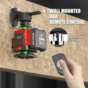 04 nivel laser 360 grados weiddw profesional nivelador láser linea verde con tripode y accesorios completo y estuche plastico precio guatemala 4d 16 lineas deluxe