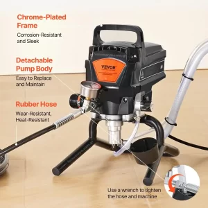 04 rociador de pintura airless vevor 950w portatil rociadora sprayer pulverizadora equipo para pintar maquina para pintura