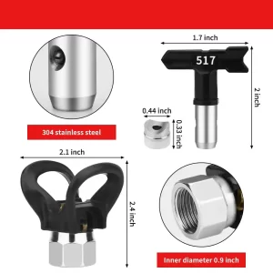 05 Extensiones para Pistola de Pintar Rociador AIRLESS Juego 20cm - 100cm Juego X5 con Junta Articulada guatemala rociadora
