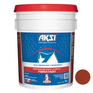 impermeabilizante fibratado en cubeta aksi 5 galones 19 litros rojo teja para techo guatemala 118417