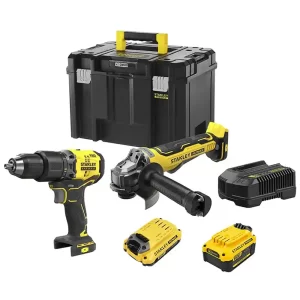 Pulidora Inalámbrica de 5" + Rotomartillo Percutor 20V Combo STANLEY Pro-Stack SBDG280D1M1T-B3, rotomartillo stanley brushless, esmeriladora angular 5 pulgadas, combo stanley 20v, stanley 20v litio, rotomartillo percutor, pulidora inalámbrica, sistema pro stack stanley, Pulidora y barreno STANLEY inalámbrico, kit rotomartillo y esmeril, combo pulidora y barreno inalámbrico precio guatemala