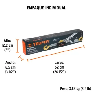 01 mica para cable malacate truper de 2 toneladas 14725 guatemala tensor con cable