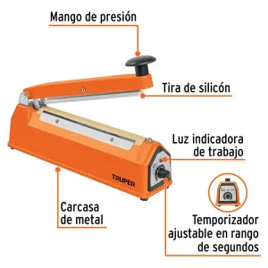 02 maquina para sellar bolsas termica de impulso truper 103189 precio guatemala selladora de bolsa con calor sellado 20cm 300w