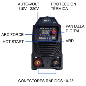 02 soldadora inverter portatil electrica soldador inversor aksi 130a 130 130amp amperios guatemala precio autovolt arcforce hotstart 197923