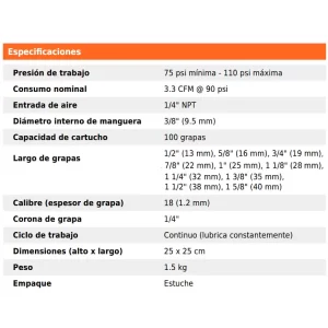 04 engrapadora truper neumática neumatica calibre 18 18ga corona 1-4 13176 clavadora de aire guatemala