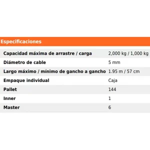 05 mica para cable malacate truper de 2 toneladas 14725 guatemala tensor con cable
