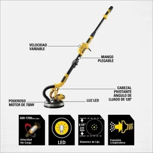 07 lijadora de tabla yeso stanley lijador de pared y teccho 750w sw75-b3 sw75 lijado de panel de yeso tablaroca con estuche precio gautemala