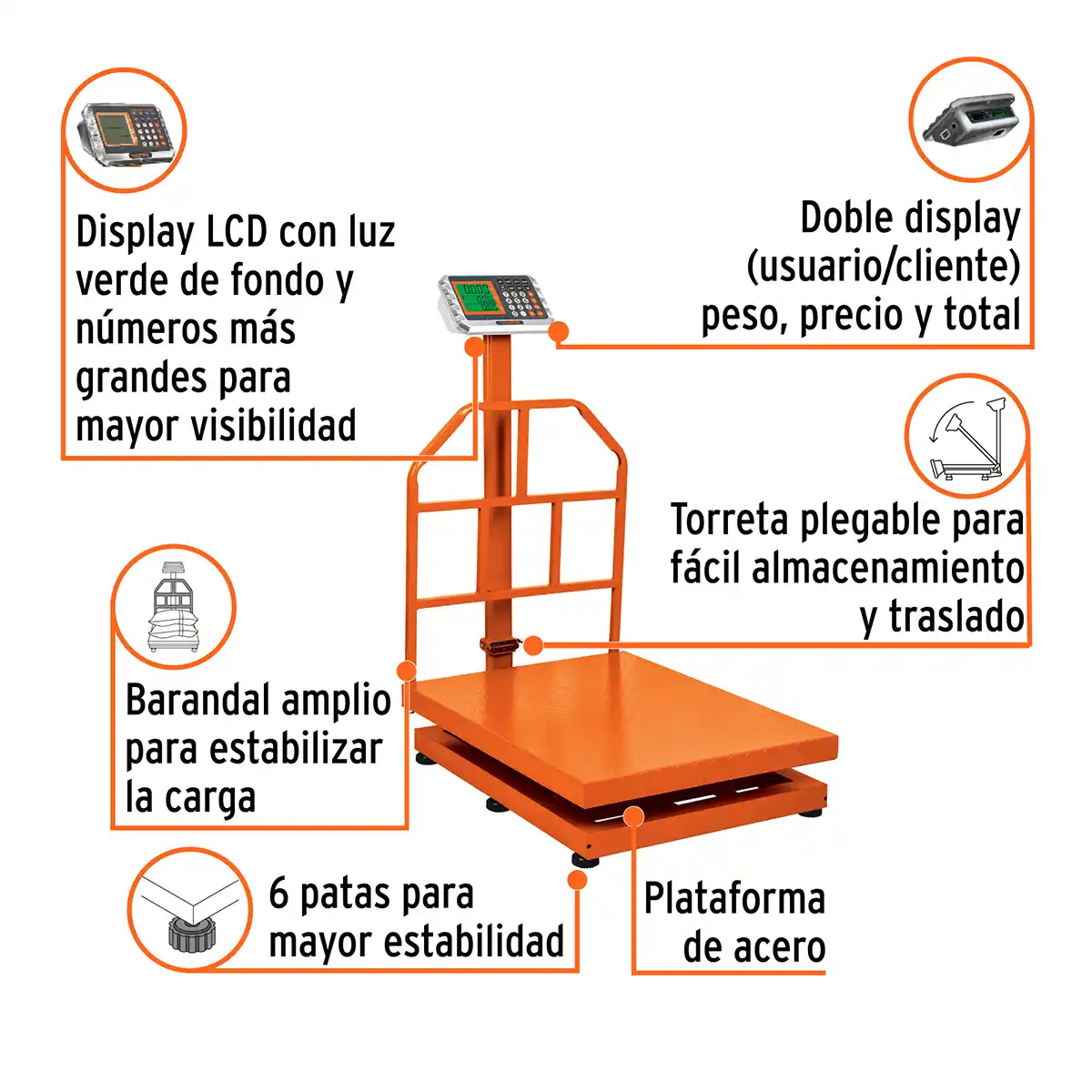 Bascula TRUPER Comercial Plataforma 600KG 1322Lbs 15733 con Pantalla Digital Plegable Recargable 2 02 bascula truper de plataforma plegable digital 600kg uso comercial industrial recargable precio guatemala 15733 balanza
