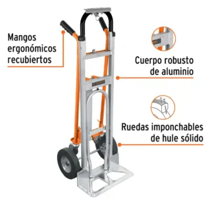 03 Trocket TRUPER 3 en 1 Multiposición 771 Libras de Aluminio Asistido 16188 diablo de carga troquet troque diablo para cargar precio guatemala