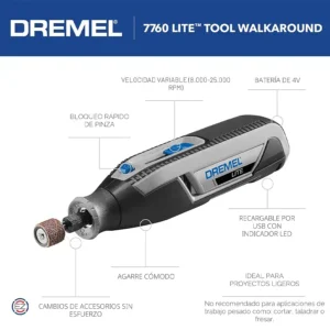 02 Mototool Dremel Inalambrico 7760-N-10 4V USB Multiherramienta Giratoria precio Guatemala inalambrica rotativa