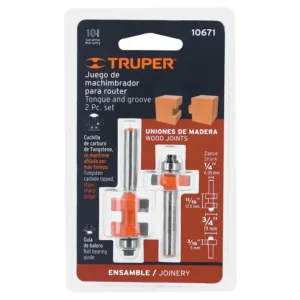 04 Fresa para Router Truper 3-4 Machimbrador con Balero Madera y Machimbre 10671 machimbradora guatemala cuchilla ferromaya