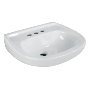 01 Lavamanos Cerámico FOSET Blanco con Rebosadero 40cm x 47cm 44002 compatible con Pedestal ceramico guatemala lavabo de porcelana