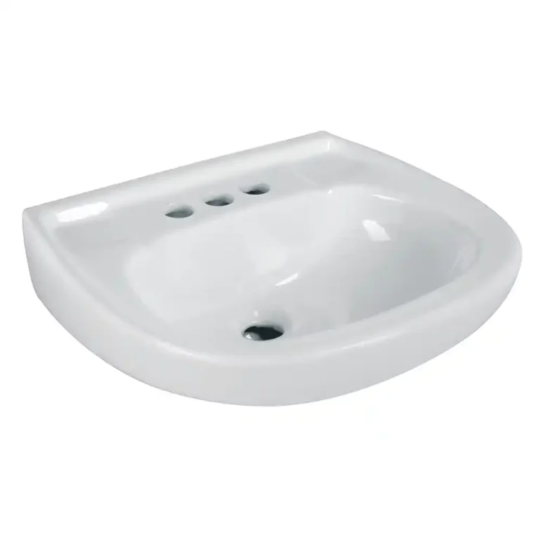 01 Lavamanos Cerámico FOSET Blanco con Rebosadero 40cm x 47cm 44002 compatible con Pedestal ceramico guatemala lavabo de porcelana