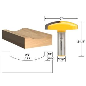 02 Cuchilla para Router Tipo Tazon 2 Zanco 1-2 YONICO 16181 para Vaciados Curvos en Madera tazon vaciado curva