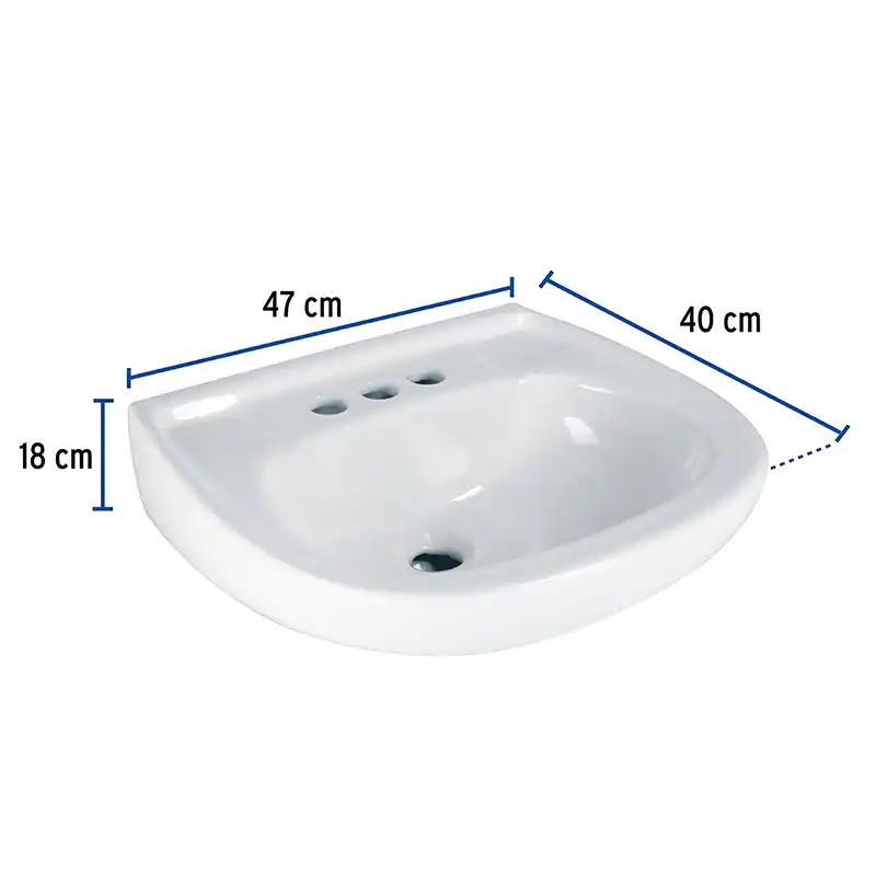 Lavamanos Cerámico FOSET Blanco con Rebosadero 40cm x 47cm 44002 compatible con Pedestal 2 02 Lavamanos Cerámico FOSET Blanco con Rebosadero 40cm x 47cm 44002 compatible con Pedestal ceramico guatemala lavabo de porcelana